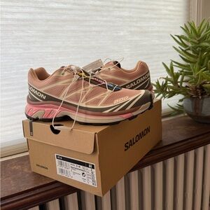 NWT Salomon XT-6 sneaker: MAHOGANY ROSE/EARTHB/FLAMIN